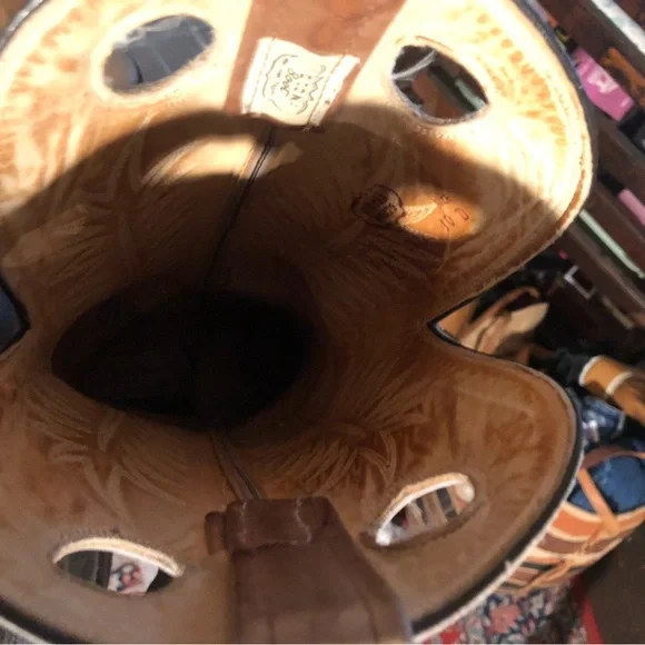 Nocona boot USA mens sz 10 D tan western cowboy riding boots - Picture 11 of 15